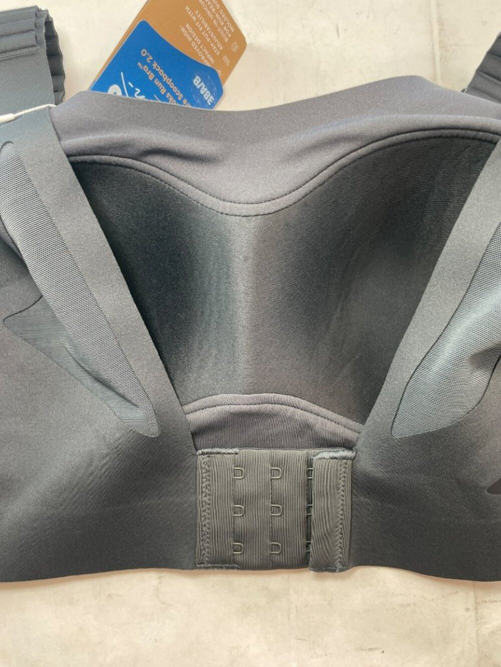 Brooks Dare Scoopback Run Bra 2.0 Asphalt Color High-Impact Molded Size 38AB NWT - Picture 5 of 8